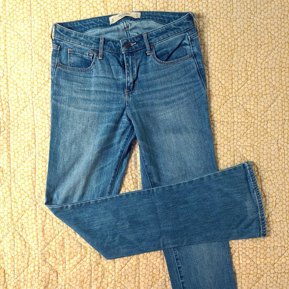 A&F Light Wash Flare Jeans